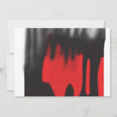 幾何学的な形状を持つ赤いグラフィックはっきりしたデザイン 招待状 (正面)