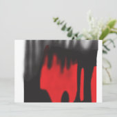 幾何学的な形状を持つ赤いグラフィックはっきりしたデザイン 招待状 (スタンド正面)