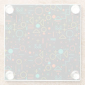 幾何学的な形状 ガラスコースター (裏面)