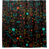 幾何学的な形状 シャワーカーテン (正面)