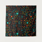 幾何学的な形状 タペストリー (正面(横))