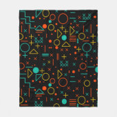 幾何学的な形状 フリースブランケット (正面)