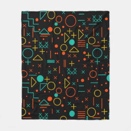 幾何学的な形状 フリースブランケット