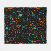 幾何学的な形状 フリースブランケット (正面(横))