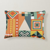 幾何学的な形状、平坦なシンプル背景。 アクセントクッション (裏面)