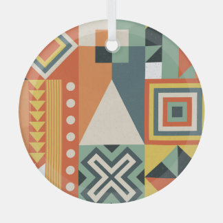 幾何学的な形状、平坦なシンプル背景。 ガラスオーナメント