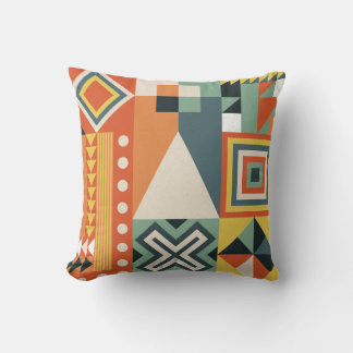 幾何学的な形状、平坦なシンプル背景。 クッション