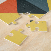 幾何学的な形状、平坦なシンプル背景。 ジグソーパズル (側面)