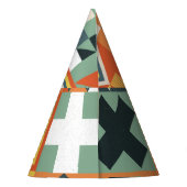 幾何学的な形状、平坦なシンプル背景。 パーティーハット (裏面)