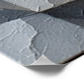 幾何学的な影：彫刻のようなテクスチャの錯覚 ポスター (角)