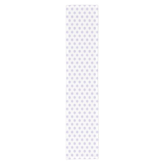 幾何学的な後退する青いユダヤの星 ショートテーブルランナー (正面)