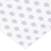 幾何学的な後退する青いユダヤの星 ショートテーブルランナー (コーナー)