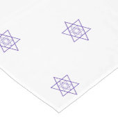 幾何学的な後退する青いユダヤの星 ロングテーブルランナー (コーナー)