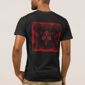 幾何学的な恍惚状態の赤 Tシャツ (裏面)