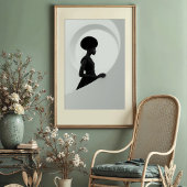 幾何学的な恵み:モノクロファッションプロファイル ポスター