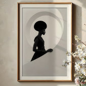 幾何学的な恵み:モノクロファッションプロファイル ポスター