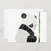 幾何学的な悲しいパンダ ポストカード (正面/裏面)