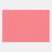 幾何学的な愛のハート、点と山形のストライプ点 ラッピングペーパーシート (正面3)