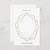 幾何学的な感謝|ののどの金ゴールド サンキューカード (正面/裏面)