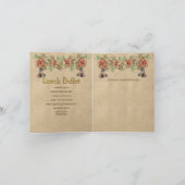 幾何学的な成長を遂げたレザー結婚アートのカップル・シャワー 招待状 (内部)