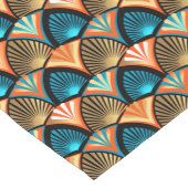 幾何学的な手のひら葉のアールデコの黄金のパターン ショートテーブルランナー (コーナー)