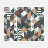 幾何学的な手のひら離れのトレンディー、パターン フリースブランケット (正面(横))