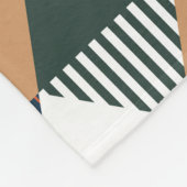 幾何学的な手のひら離れのトレンディー、パターン フリースブランケット (角)