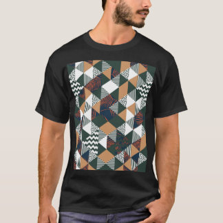 幾何学的な手のひら離れのトレンディー、パターン Tシャツ