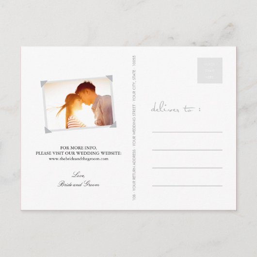 幾何学的な折り紙ボールアジアの結婚式の日付を保存 案内ポストカード (裏面)