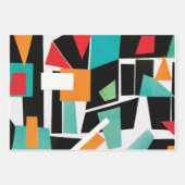 幾何学的な折り返し紙シート ラッピングペーパーシート (正面3)