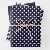 幾何学的な折り返し紙フラットシートセット3 ラッピングペーパーシート (インサイチュ)