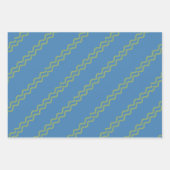 幾何学的な折り返し紙フラットシートセット3 ラッピングペーパーシート (正面2)