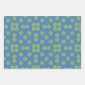 幾何学的な折り返し紙フラットシートセット3 ラッピングペーパーシート (正面)