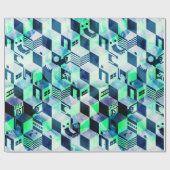 幾何学的な折り返し紙 ラッピングペーパー (フラット)