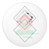 幾何学的な抽象デザイン セラミックノブ (正面)