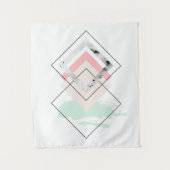 幾何学的な抽象デザイン タペストリー (正面)