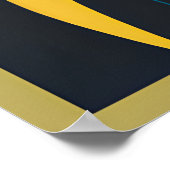 幾何学的な抽象化：はっきりした形状、鮮やかデザイン ポスター (角)