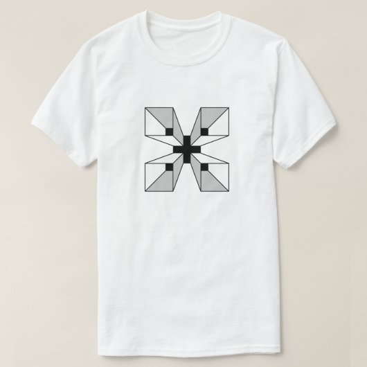 幾何学的な抽象文字Xモノグラム Tシャツ (デザイン正面)