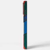 幾何学的な抽象柄と太いストライプと形 Case-Mate iPhoneケース (裏面 / 左)