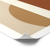 幾何学的な抽象的な円と線の壁アート ポスター (角)