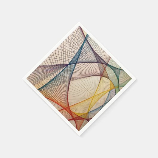 幾何学的な抽象紙ナプキン スタンダードカクテルナプキン (角)