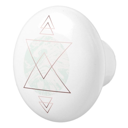 幾何学的な抽象美術のデザイン セラミックノブ (右)