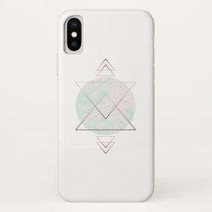 幾何学的な抽象美術のデザイン iPhone X ケース