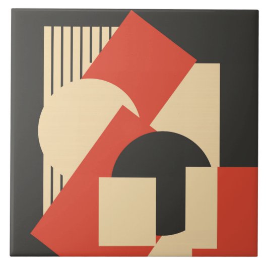 幾何学的な抽象美術のdecoのマッシュ タイル (正面)