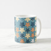 幾何学的な抽象芸術のシームレスなパターン コーヒーマグカップ (正面右)