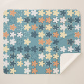 幾何学的な抽象芸術のシームレスなパターン シェルパブランケット (正面(横))