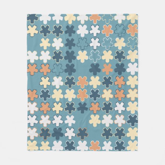 幾何学的な抽象芸術のシームレスなパターン フリースブランケット (正面)