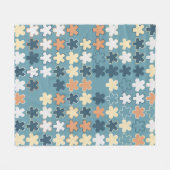 幾何学的な抽象芸術のシームレスなパターン フリースブランケット (正面(横))