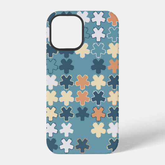 幾何学的な抽象芸術のシームレスなパターン iPhoneケース (裏面)
