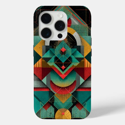幾何学的な抽象芸術 – 天体の格子模様 Case-Mate iPhoneケース (裏面)